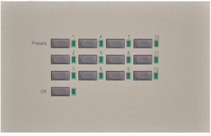 Leprecon 90-03-6154 APC 12-Button With Off DMX In/Out Wall Plate