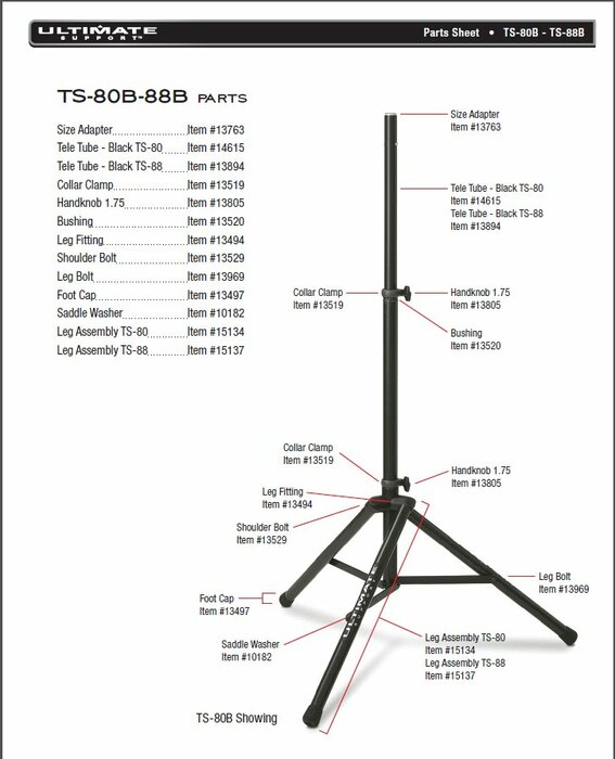 Ultimate Support 13494 Leg Fitting For TS-80B, TS-80S, TS-88B