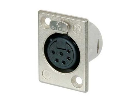 Neutrik NC6FSP-1 6-pin XLRF Rectangular Panel Receptacle