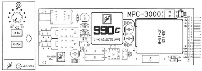 John Hardy MPC-3000 MicrophonePreamplifierCard Superior Plug-In Replacement For Sony MXP3000-Series Preamplifiers