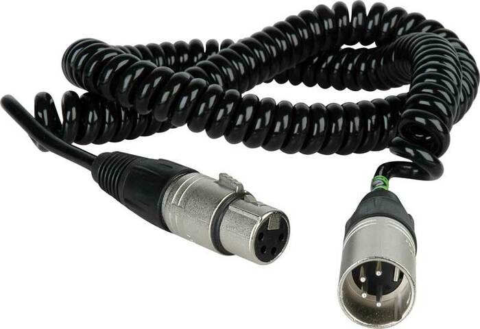 Sescom ICOMX4MF-10C 4pin Intercom Coiled Extension Cable, 10ft