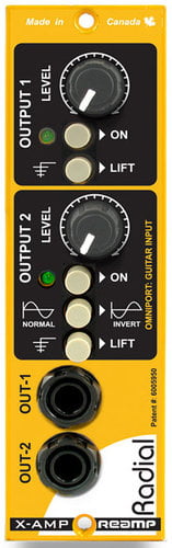 Radial Engineering X-AMP 500 Class-A Reamp With 2 Isolated Outputs And Adjustable Level Controls