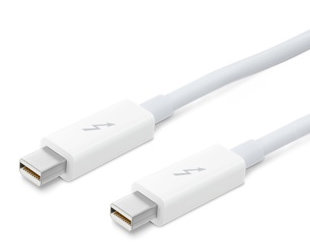 Apple Thunderbolt Cable - 0.5 m 1.6' Cable Supports Thunderbolt 10 Gbps / Thunderbolt 2 20 Gbps, MD862LL/A