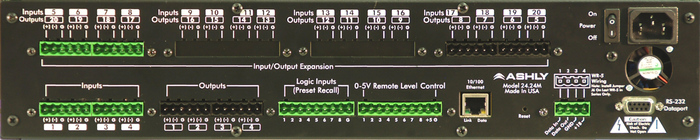 Ashly ne24.24M 12x12 12x12 Network Protea DSP Audio Matrix Processor