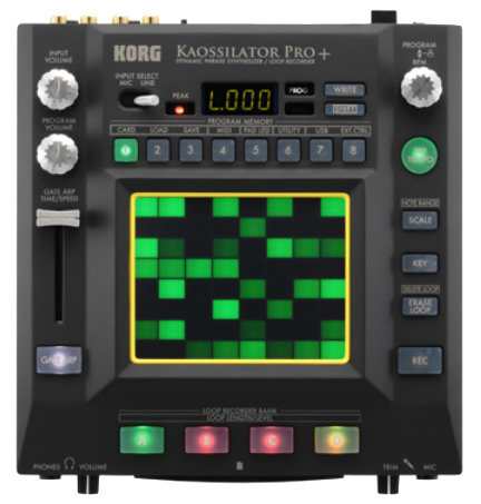 Korg Kaossilator Pro+ Dynamic Phrase Synthesizer And Loop Recorder With Touchpad And 250 Sounds