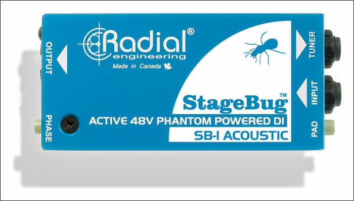 Radial Engineering StageBug SB-1 Compact Active Direct Box For Acoustic And Passive Bass