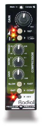 Radial Engineering PreComp Channel Strip, With Microphone Preamp And VCA Compressor