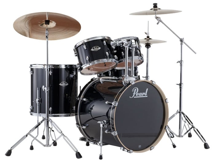 Pearl Drums EXX705-31 EXX Export Series 5-Piece Drum Kit With Hardware In Jet Black Finish