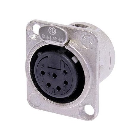 Neutrik NC6FSD-L-1 6-pin XLRF Panel Jack In Switchcraft Style