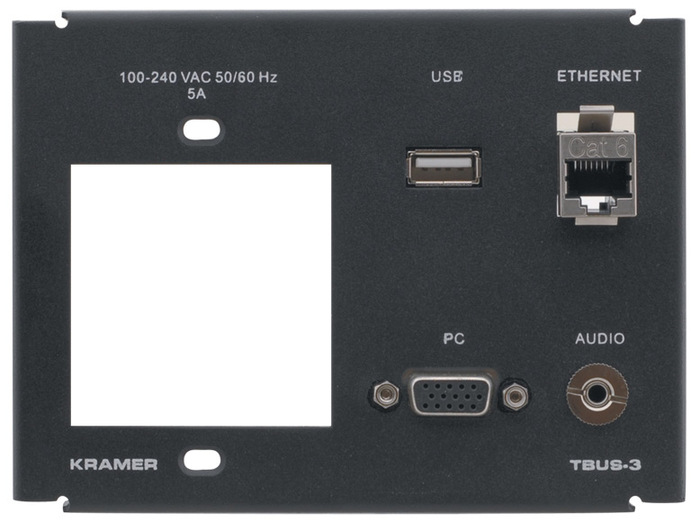 Kramer T3F-1S Inner Frame For TBUS-3XL (1 Power, 1 PC, 1 USB, 1 RJ-45, 1 3.5mm)