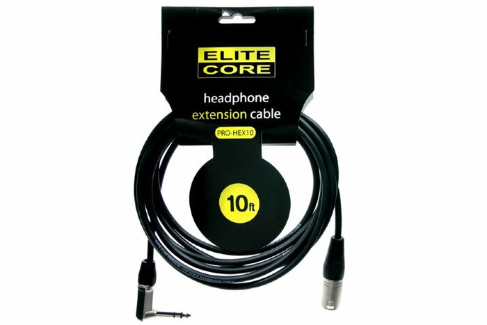 Elite Core EC-PRO-HEX10 10' XLRM To 1/4" TRS-M Headphone Extension Cable