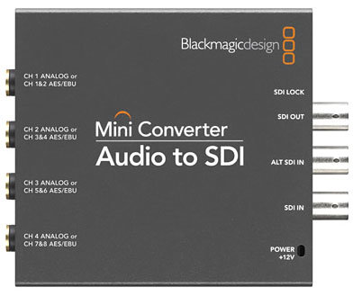 Blackmagic Design Mini Converter SDI to Audio 1080p 3G/HD/SD-SDI To 4x 1/4" Audio Embedder And Converter