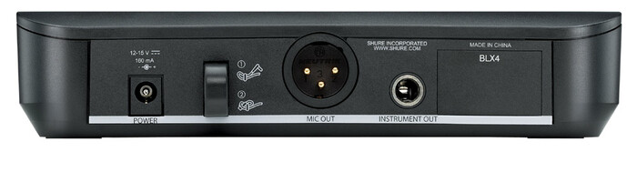 Shure BLX4-J10 BLX Series Single-Channel Wireless Receiver, J10 Band (584-608MHz)