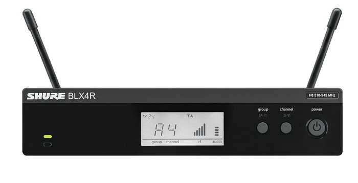 Shure BLX4R-J10 BLX Series Single-Channel Rackmount Wireless Receiver, J10 Band (584-608MHz)