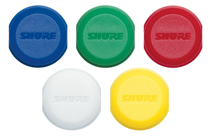 Shure WA621 Multi-Colored ID Caps For BLX Series Handheld Transmitters, 5 Pack