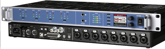 RME OctaMic XTC 8-Channel 24-bit, 192kHz Digital Microphone Preamp And USB 2.0 Audio Interface