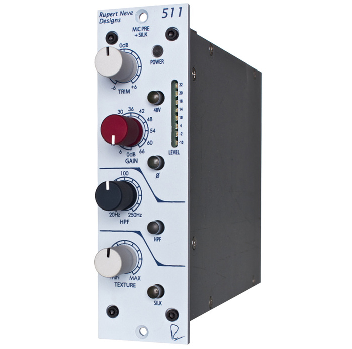 Rupert Neve Designs 511 Mic Pre 500 Series Microphone Preamp With Variable Silk/Texture And Sweepable High Pass Filter