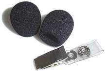 Shure RK318WS Foam Windscreens And Clothing Clips For WH10, WH20, Or WH30  Mic, 2 Pack Of Each