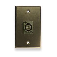 Whirlwind WP1B/1FW Single Gang Wallplate With XLRF Connector, Black