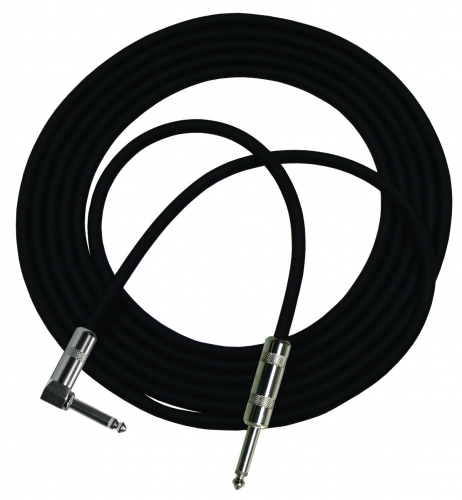 Pro Co SEGL-10 10' Stagemaster 1/4" TS Cable With 1 Right Angle Connector R