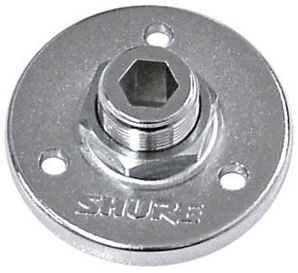 Shure A12 5/8" Mounting Flange For Gooseneck Or Shaft Mic Mount, Matte Silver