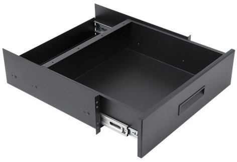 Atlas IED SD3-14 3 RU Recessed Storage Drawer In Black With 14.75" D Extension