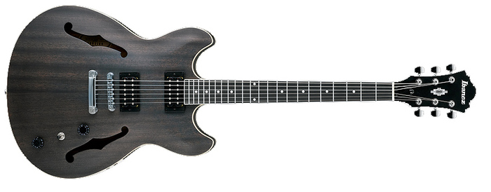 Ibanez AS53TKF Artcore Series Transparent Flat Black Semi-Hollowbody Electric Guitar