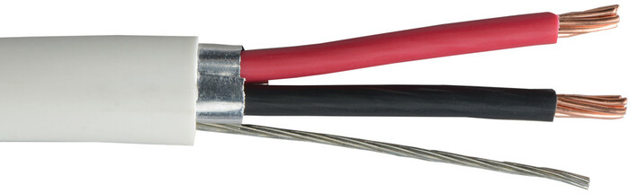 Liberty AV 18-2C-PSH-BLK 1000 Ft. Of Commercial-Grade General Purpose 18 AWG 2-Conductor Plenum Shielded Cable In Black