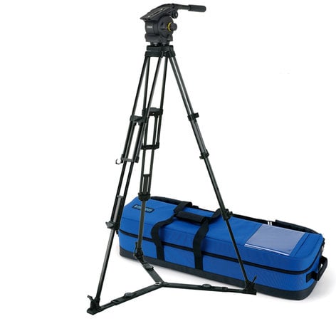 Vinten VB100-CP2 Vision 100 2-Stage Carbon Fiber Pozi-Loc Tripod With Head, Ground Spreader And Soft Case