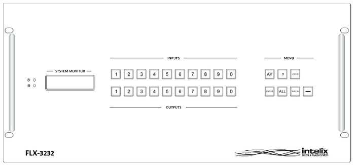 Intelix FLX-3232 32x32 Input To Output Modular Video Matrix Switcher