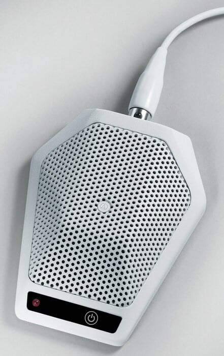 Audio-Technica U891RWX Cardioid Condenser Boundary Microphone With Local Or Remote Switching, White