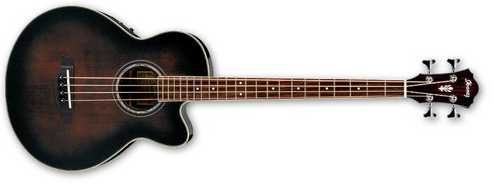Ibanez AEB10EDVS Dark Violin Sunburst Acoustic Electric Bass with Fishman Sonicore Pickup Full Compass Systems