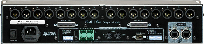 Aviom 6416O-V.2 6416o V.2 Pro64 Series 16-Channel Mic Output Module With XLR/DB25 Connectors