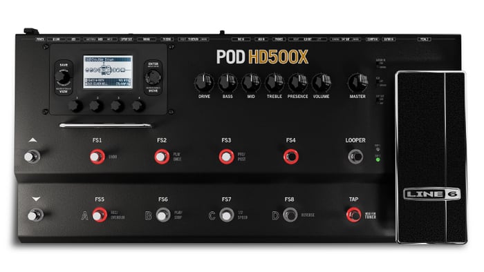 Line 6 POD HD500X Footswitch Guitar Multi-FX Floor Processor With Looper, 12 Footswitches