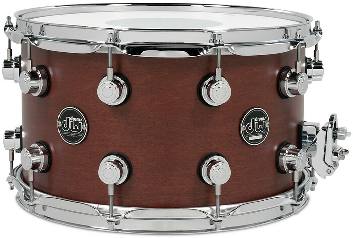 DW DRPS0814SSTB 8" X 14" Performance Series Snare Drum In Tobacco Stain