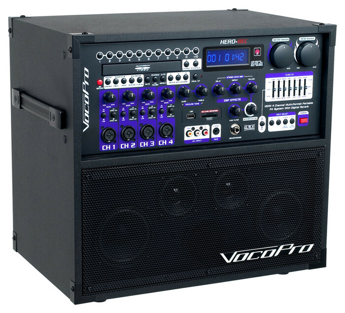 VocoPro HERO-REC Basic Portable PA System With 2x Wired Mics