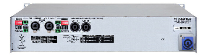Ashly nXe1.52 2-Channel Network Power Amplifier, 1500W At 2 Ohms
