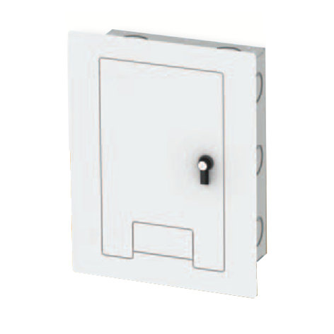 FSR WB-X1-CVR-WHT Locking Cover In White With Cable Exit For WB-X1 Back Boxes