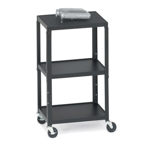 Bretford Manufacturing A2642 Height-Adjustable AV Cart