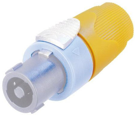 Neutrik NL4FX-YELLOW 4-Pole Speakon Cable Connector, Yellow Bushing