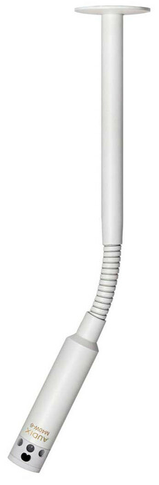 Audix M40W6 Miniature High-Output Ceiling Microphone With 6" Gooseneck, White