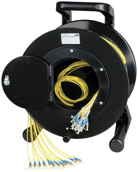 Camplex HF-TR12LC-0500 500' Hybrid Fiber Systems 12-Ch Fiber Optic Tactical Cable On Reel