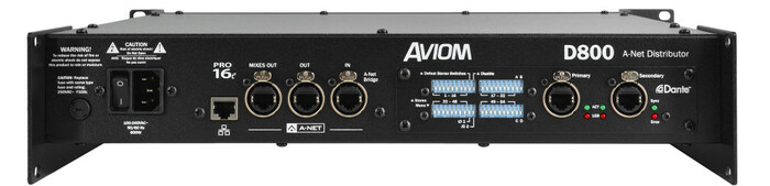 Aviom D800-Dante A-Net Distributor With Dante Connectivity