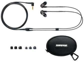Shure SE215-K Single-Driver Sound Isolating Earphones With Black Housing