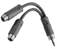 Switchcraft 330F1X 4" 2xRCA-F To RCA-M Cable