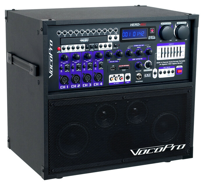 VocoPro HERO-REC-3&amp;4 Portable PA System With VHF Module Set 3 And 4 With 2 VHF Microphones