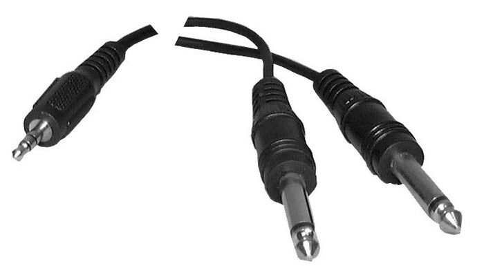 Philmore 44-248 3.5mm Stereo M To Dual 1/4" Mono M Adapter Cable