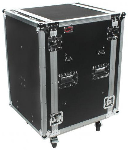 Elite Core SC16U-20SL ATA 20" Shock Mount 16-Unit Amplifier RACK With Standing Lid Table