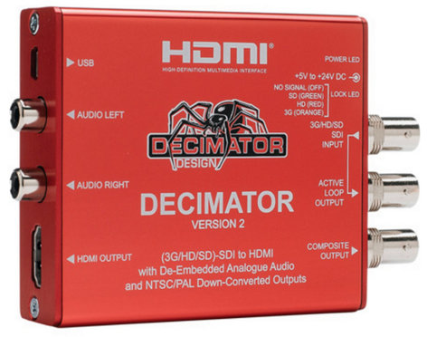 Decimator DECIMATOR 2 Miniature 3G/HD/SD-SDI To HDMI Converter