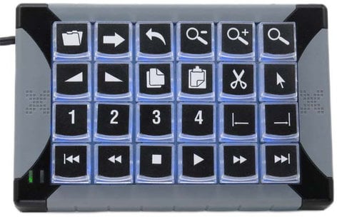 PI Engineering XK-24-USB-R X-Keys XK-24 24-Key Programmable USB Keypad